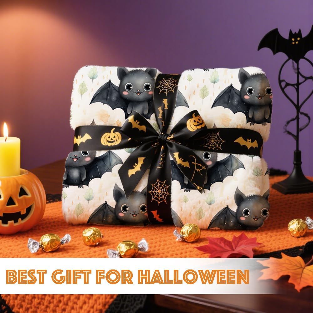 Halloween Bats Baby Blanket Gifts Super Soft Swaddle Newborn Cozy Baby Receiving Blanket Stroller Throw Blanket for Crib 40x30 in for Puppy