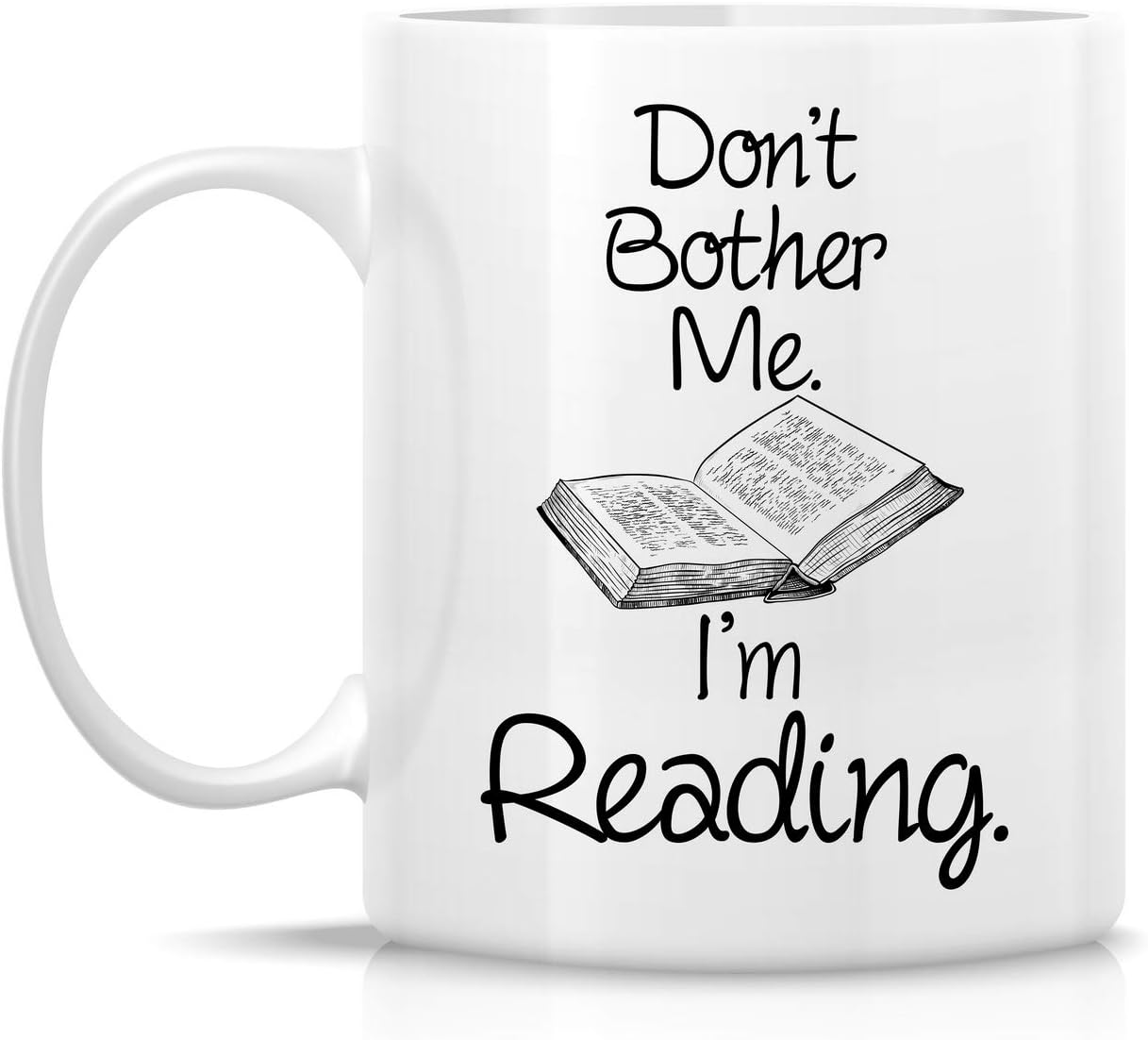 Retreez Funny Mug - Don't Bother Me I'm Reading Book 11 Oz Ceramic Coffee Mugs - Funny, Sarcasm, Sarcastic, Motivational, Inspirational birthday gifts for friends, coworkers, siblings, dad or mom