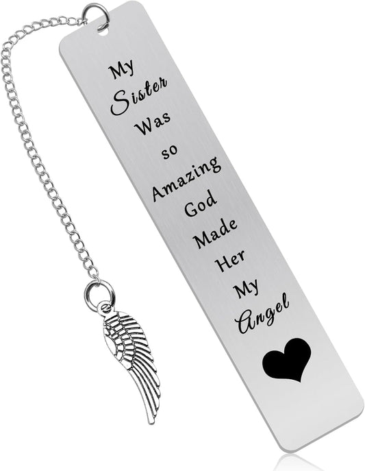 Sympathy Gifts Loss of Sister Gifts Memorial Bookmark Memorial Gifts for Loss of Sister Bereavement Memorial Gift Remembrance Gift Metal Bookmark Condolence Gifts for Loss of Sister Book Lover Gift