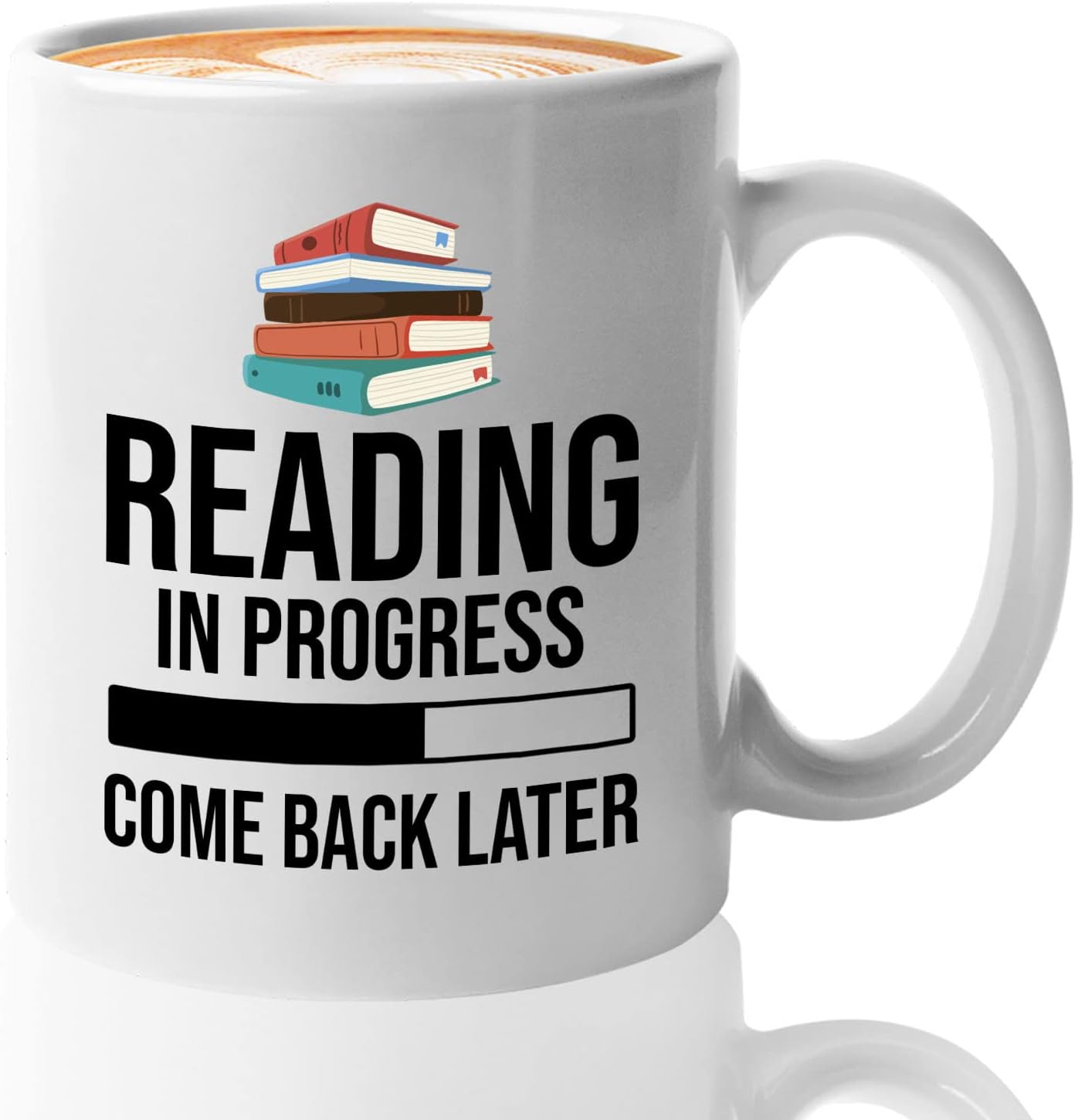 Book Lover Coffee Mug 11oz White - Reading in - Literary librarian Literature Bookworm Historian Public Library Curator Bibliophile Bibliolater