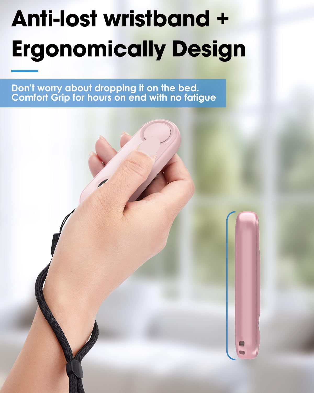 Remote Page Turner for Kindle Reading Accessories, Clicke for iPad iPhone Android Tablets E-Book Reading Noels, Camera Remote Shutter Selfie Controller, Pink