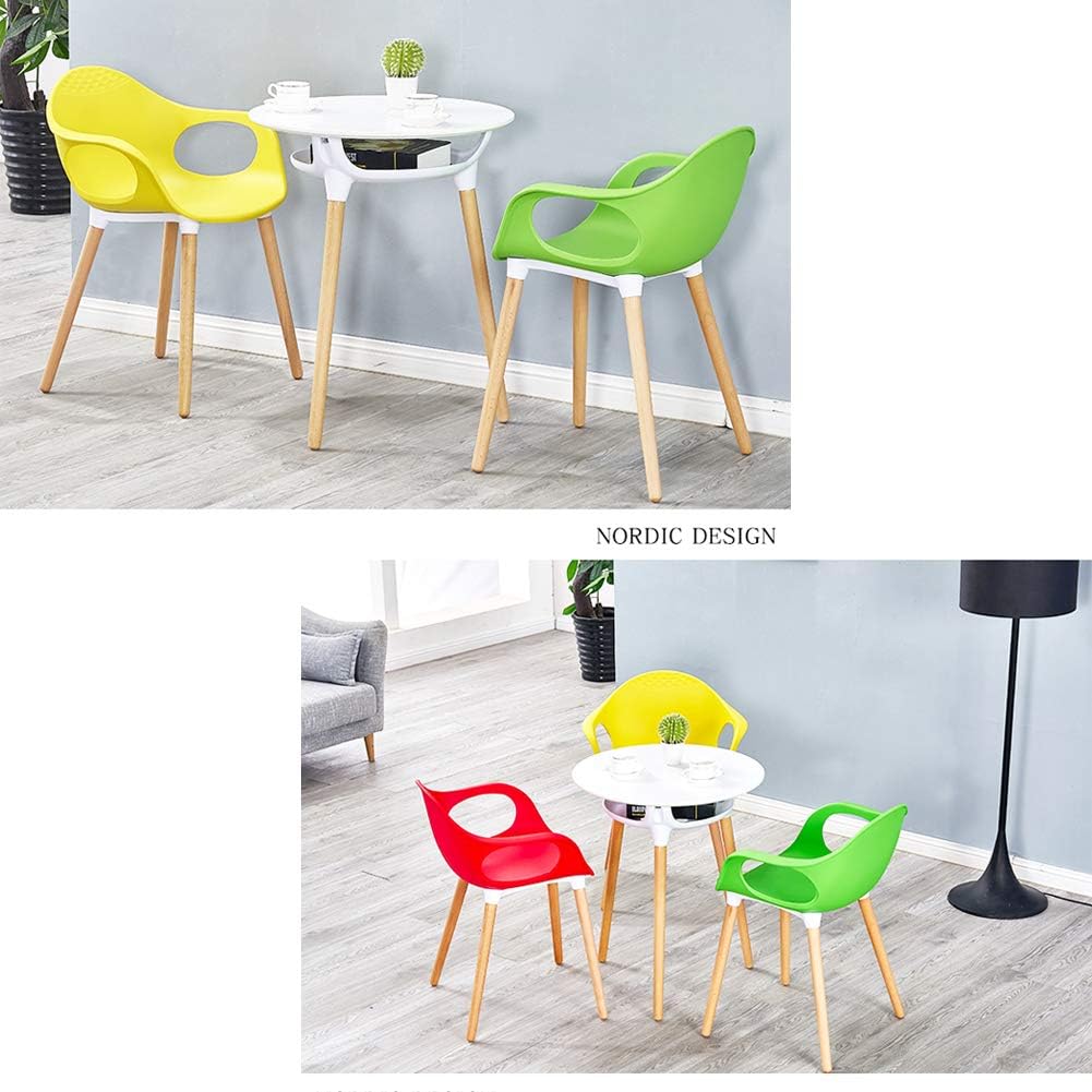 Comfortable Chair Mid-Century Modern Kitchen and Dining Room Arm Chair with Natural Wood Legs, Ergonomically designed comfort curve, for Living Room/Cafe/Lounge /Study Room/Dining Room/Pub Leisure C