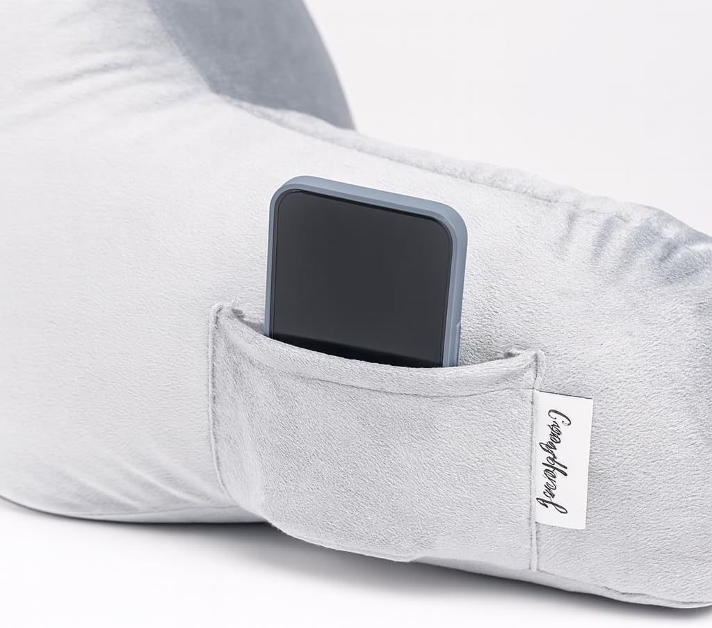 Reading Pillow with Armrests, Plush Pearl Cotton Core