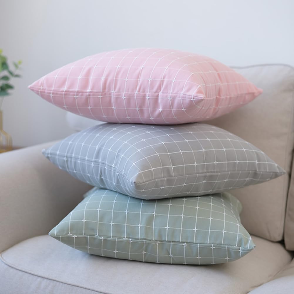 Tingting's Dream Soft Sofa Throw Pillows Decorative Bed Reading Rest Waist Pillow Back Cushion Square Office Chair Lumbar Support Pillow (Olive Green, 50×50CM/19.7"×19.7")
