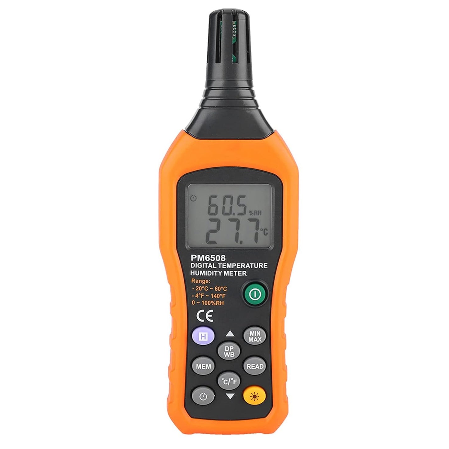PM6508 High Precision Handheld LCD Digital Temperature Humidity Meter Thermometer Hygrometer for Home and Industrial Using 7.12.41.1in