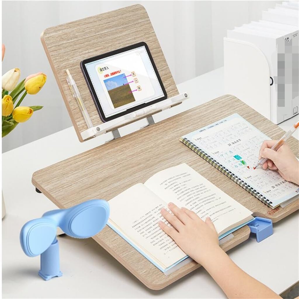 Wooden Double-Layer Reading Stand, Writing Pad, Multifunctional Desk