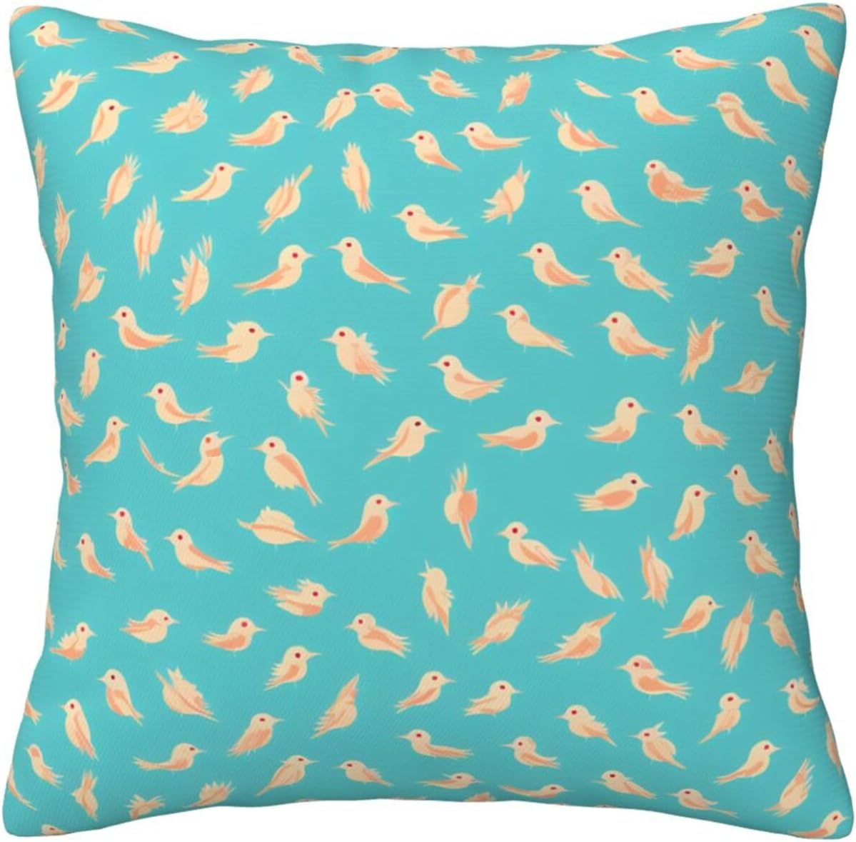 All-Season Square Pillow Covers 18"X18", Birds, Decorative Throw Pillow Covers for Sofa Bed Couch, Hidden Zipper Cushion Cover, Square Lumbar & Accent Pillowcases for Home Decor