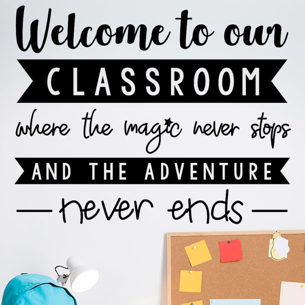 Wall Decals | Inspirational Wall Decor Stickers - Removable Peel and Stick Wall Stickers for Classroom, Library Decor, Playroom, Home School and Education Spaces - Quotes Wall Decor - 20" x 16.5"
