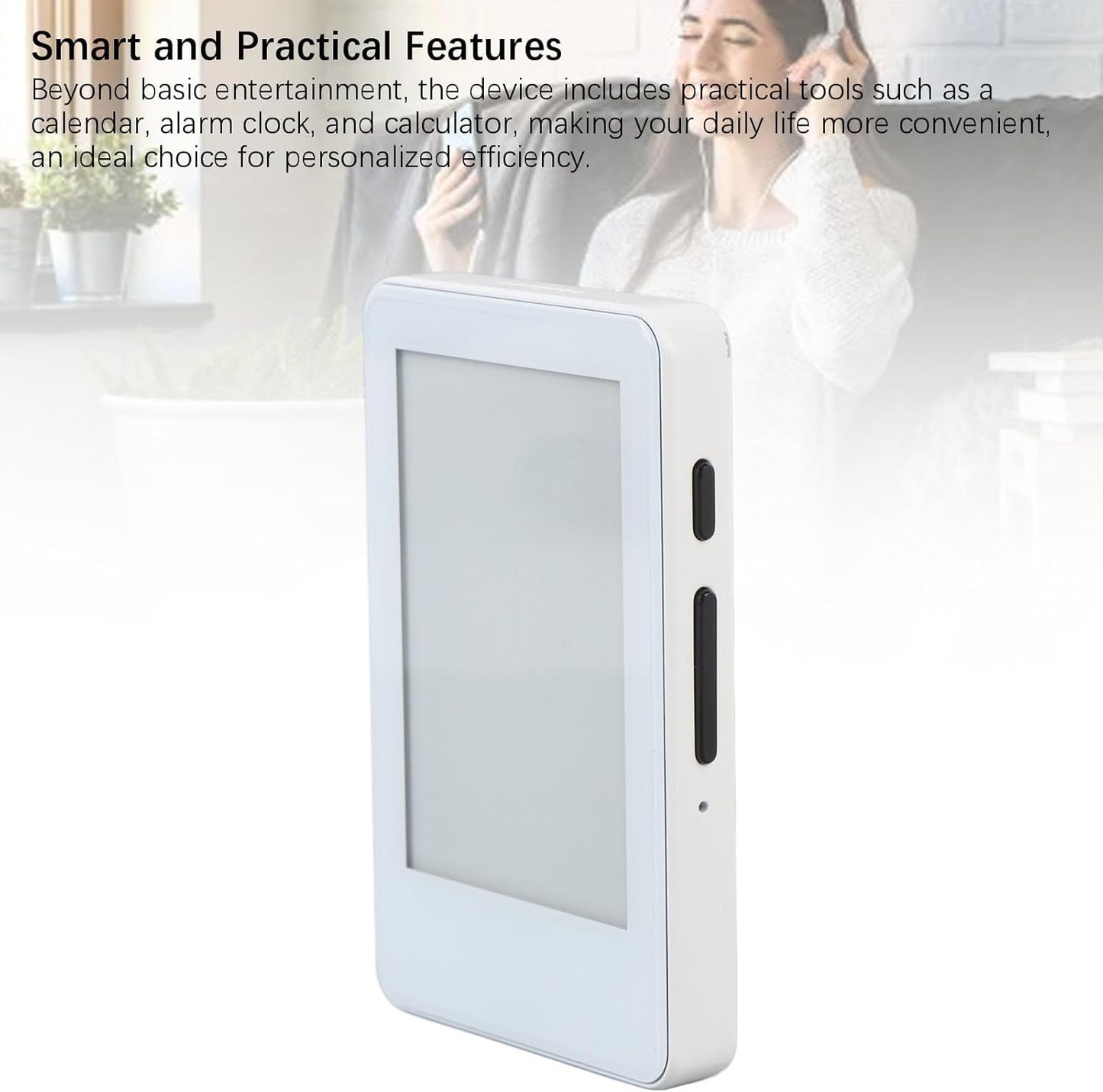 Ink Screen Electric Book Reader, 2.7" Touchscreen with Bluetooth Music Playback & 128GB Expandable Storage Multifunctional Device for Reading