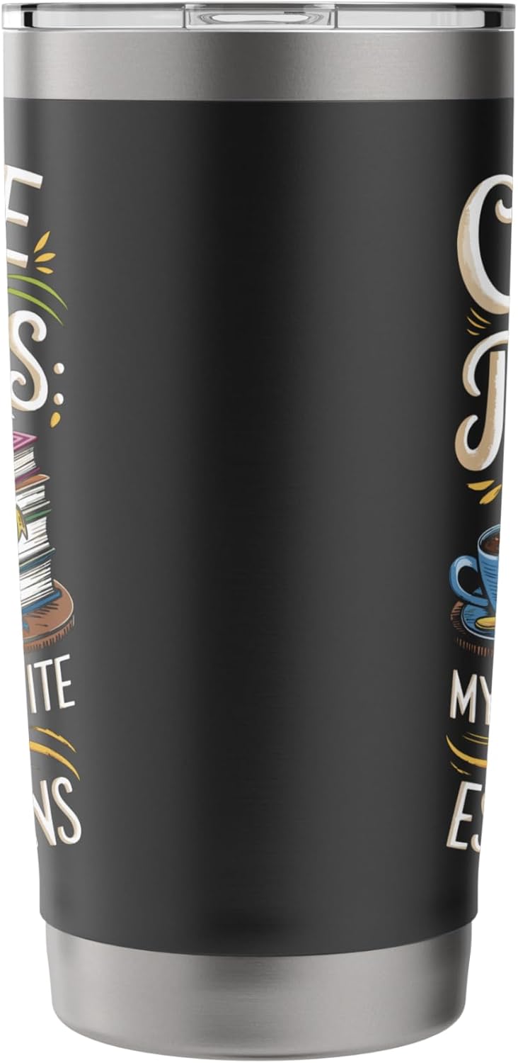 Coffee And Books Escape Plans Bookworm Bookish Books Reader Stainless Steel Insulated Tumbler