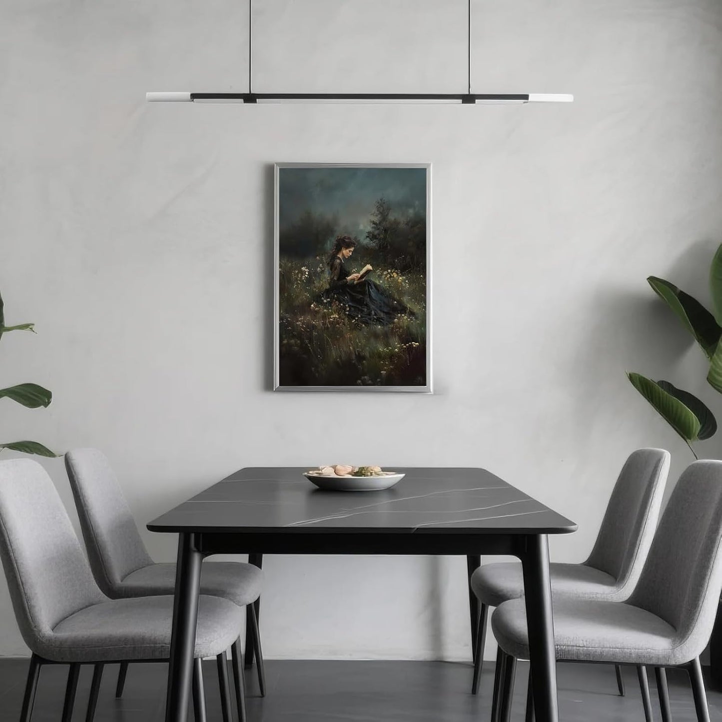 LXLSTORE Vintage Wall Art Female Portrait Wall Art Abstract People Pictures Victorian Woman Reading Painting 16x24inch Unframed for Bedroom Living Room Bar Bedroom Home Kitchen Dining Room