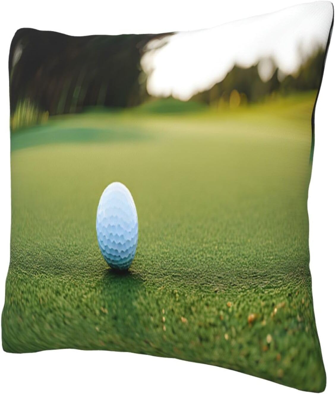 All-Season Square Pillow Covers 18"X18", Golf, Decorative Throw Pillow Covers for Sofa Bed Couch, Hidden Zipper Cushion Cover, Square Lumbar & Accent Pillowcases for Home Decor