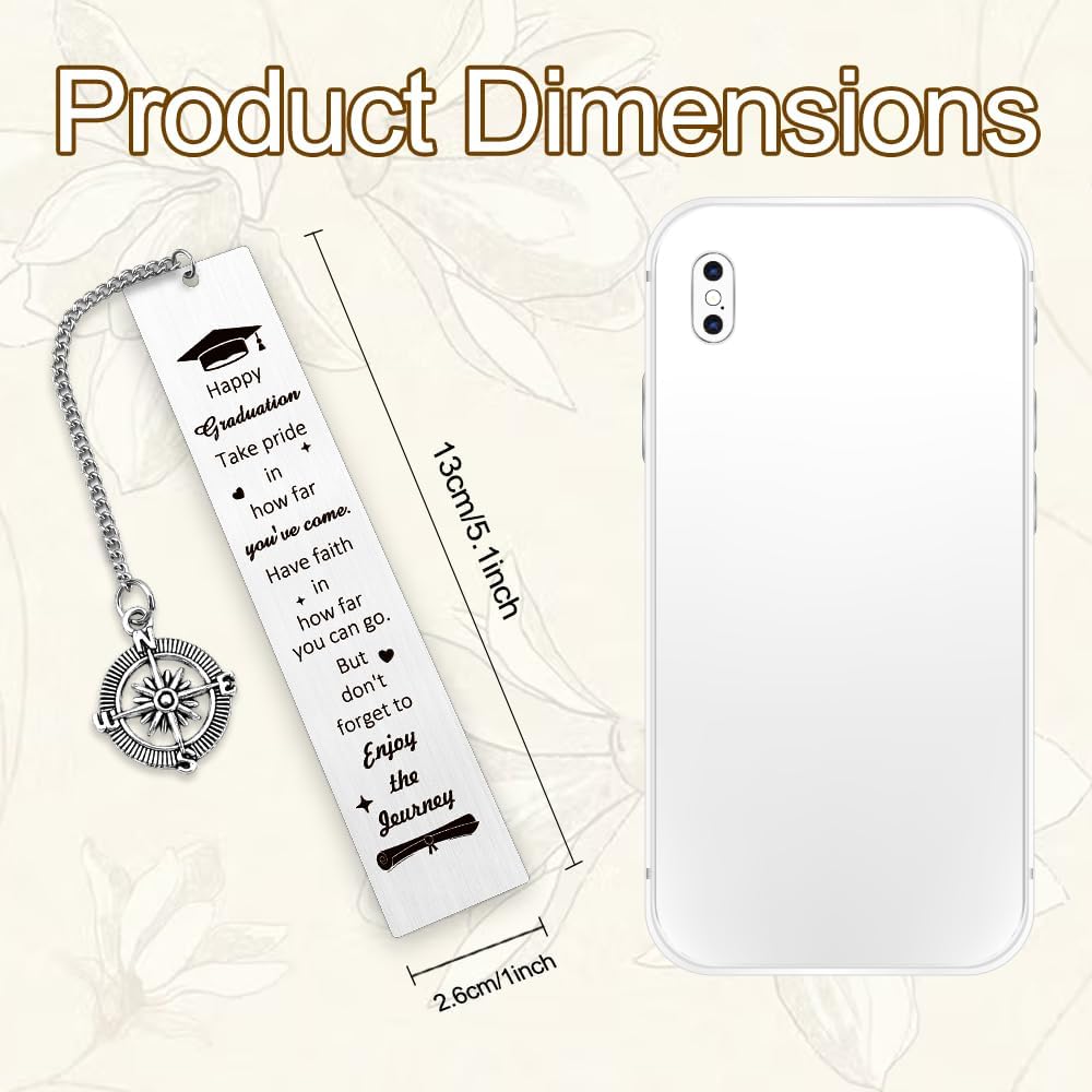 Graduation Gifts for Women Men Reading Lovers Metal Bookmark Book Accessories Happy College High School Graduation Congratulations Congrats Grad 2025 Gift for Him Her Personalized Book Mark