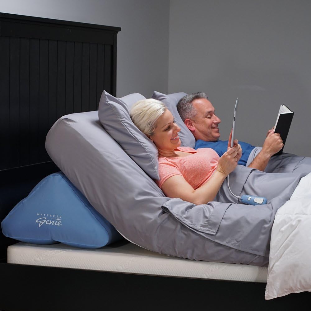 Contour Mattress Genie Inflatable Wedge | King Size, Portable, Turns Any Bed Into an Adjustable, Hospital Bed Rental Alternative | Perfect for Elderly, Snoring, Reflux, GERD, Post-Surgery