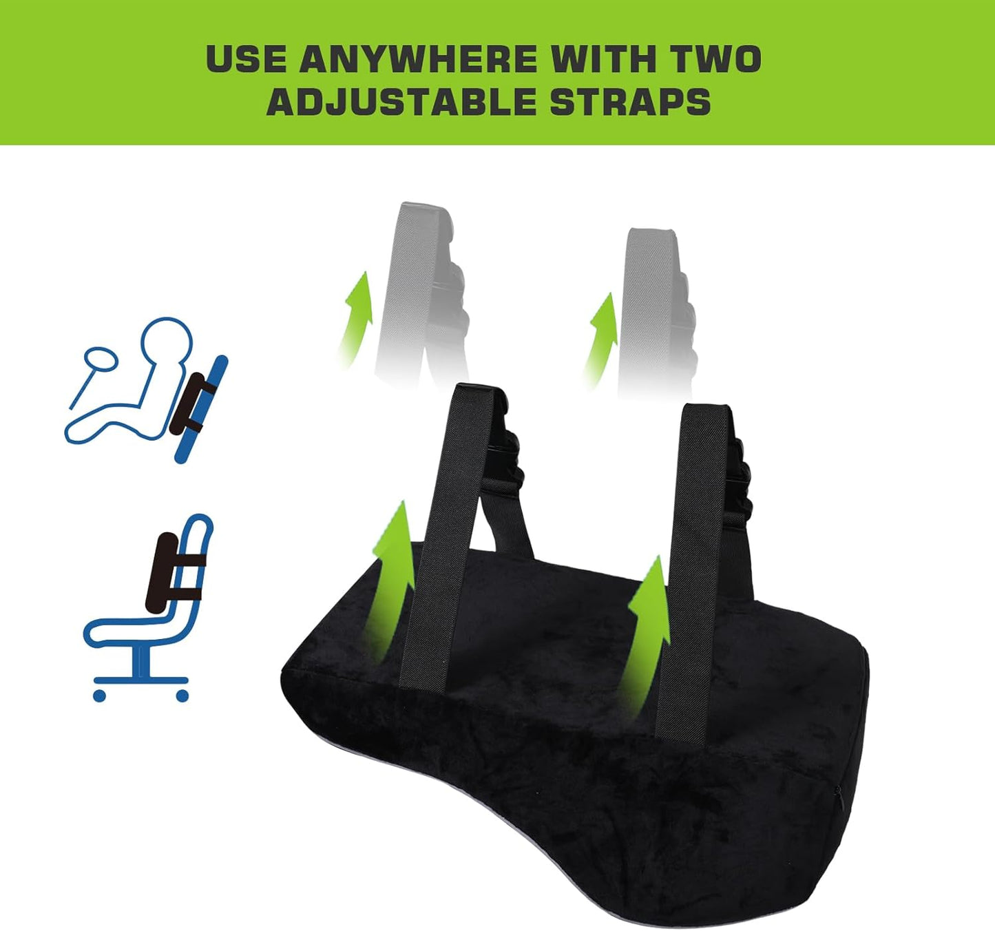 Lumbar Support Pillow for Office Chair Car Back Support Cushion,Memory Foam Lumbar Pillow for Lower-Back Pain Relief,Breathable Mesh Back Rest Pad for Long Sitting Office Worker, Car Driver