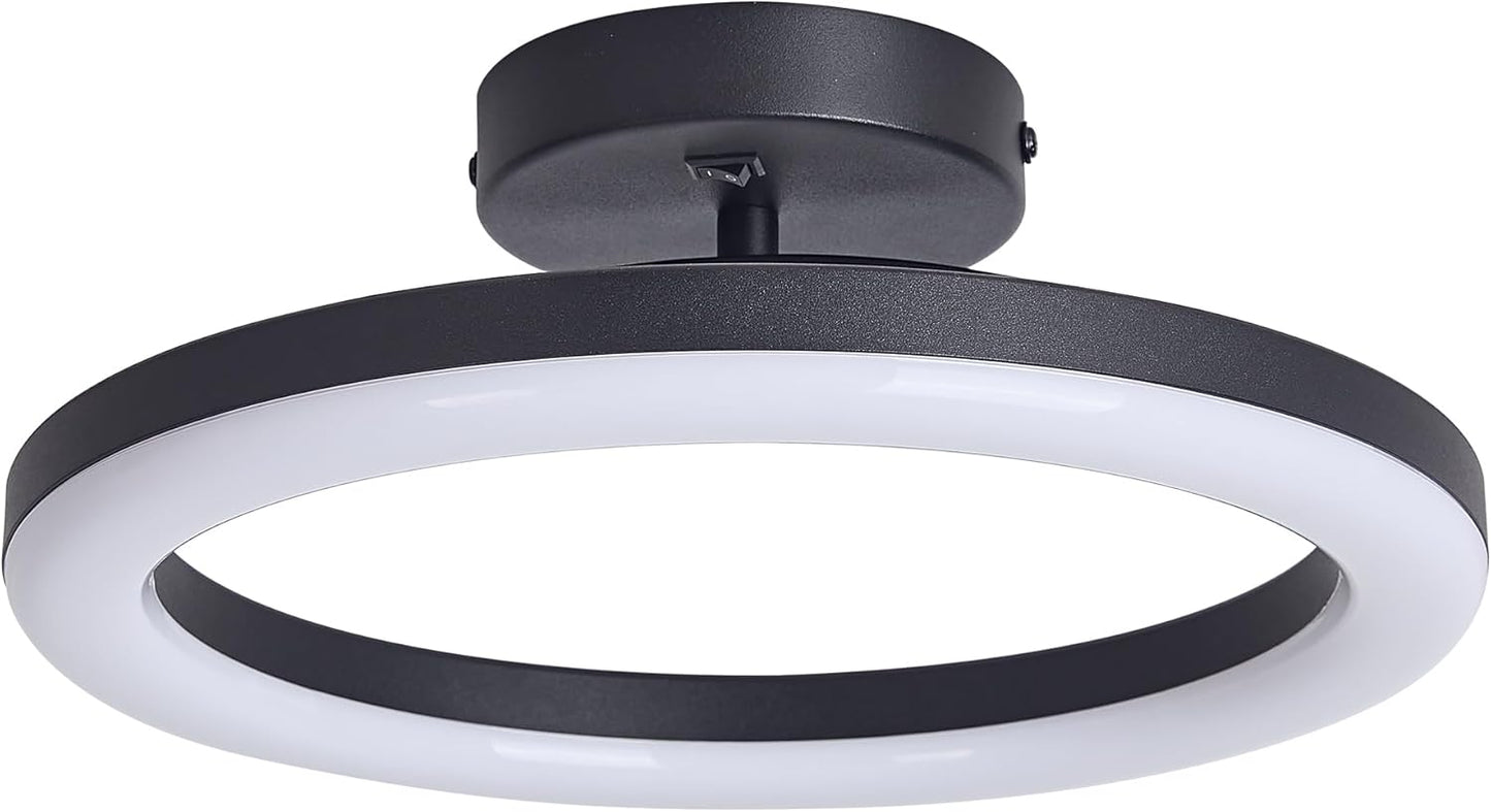 Facon RV Interior Lighting 12V LED Pendant Light Fixture with Switch - 15W 750LM 4000K Cool White, Dimmable Ceiling Light for RV Motorhome Camper Dinette, Kitchen, 11.83’’ Dia