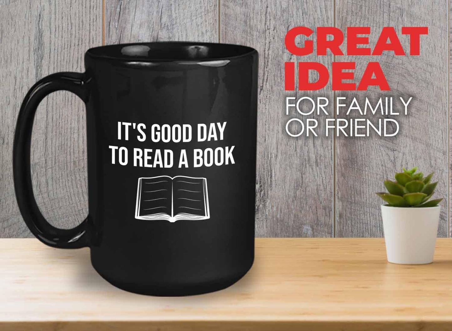 Bubble Hugs Writer Coffee Mug 15oz Black - It's good Day to read a book - Reading Book Lover for Bookworm Bibliophile Librarians Author Readers Bookish