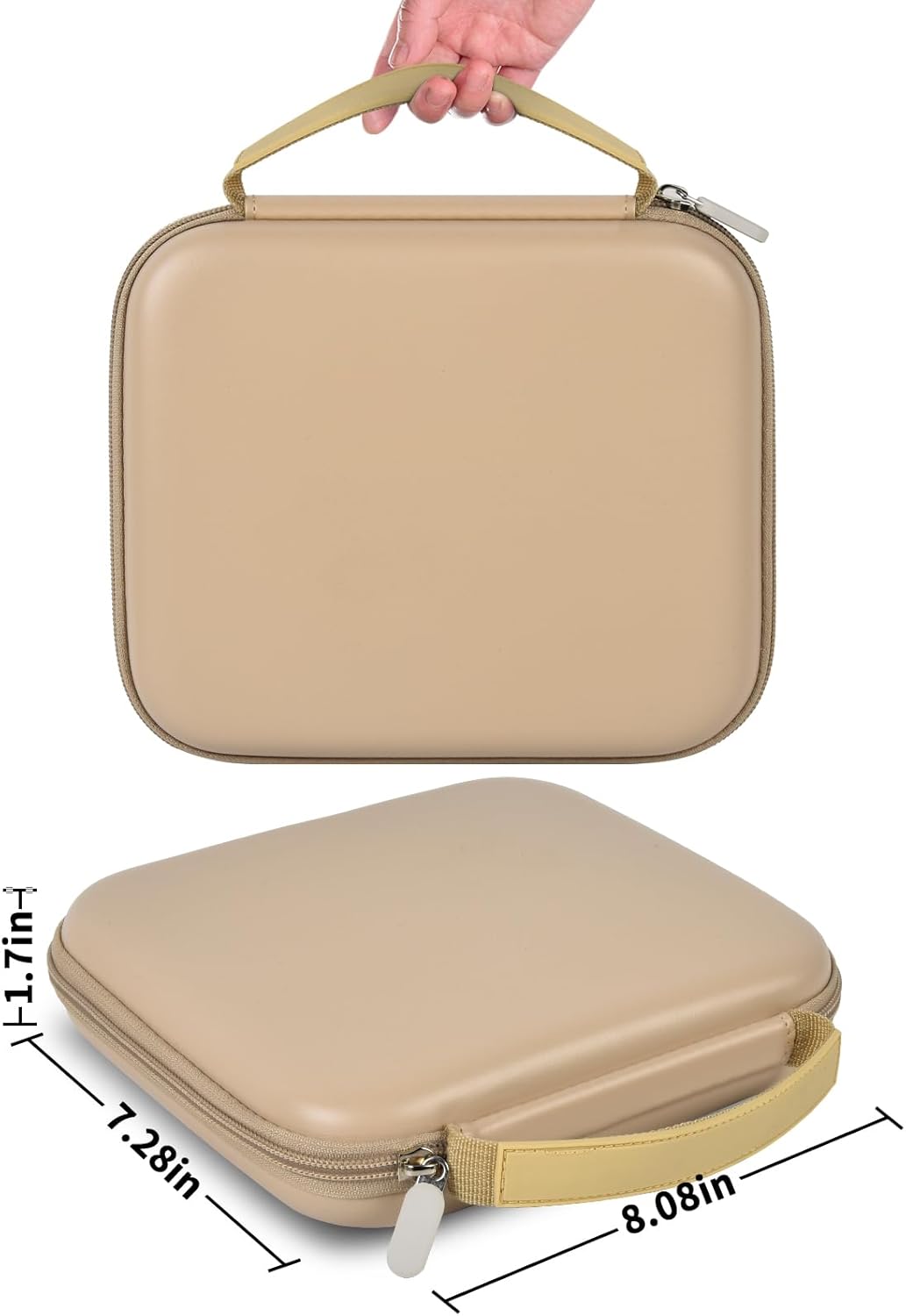 Case Compatible with Glocusent/ for Vekkia/ for LITOM/ for LEDGLE/ for TAKKUI/ for TSINGREE LED Neck Reading Light Book Light for Reading. Storage Carrying Holder for USB Cable (Box Only) -Light Khaki