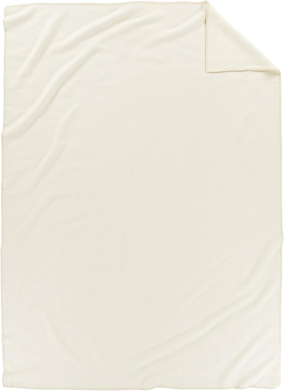 Pendleton Eco-Wise Easy Care 100% Wool Blanket, Responsibly Sourced, Heirloom Quality, Washable All Season Blanket, Twin 66" x 96", Ivory