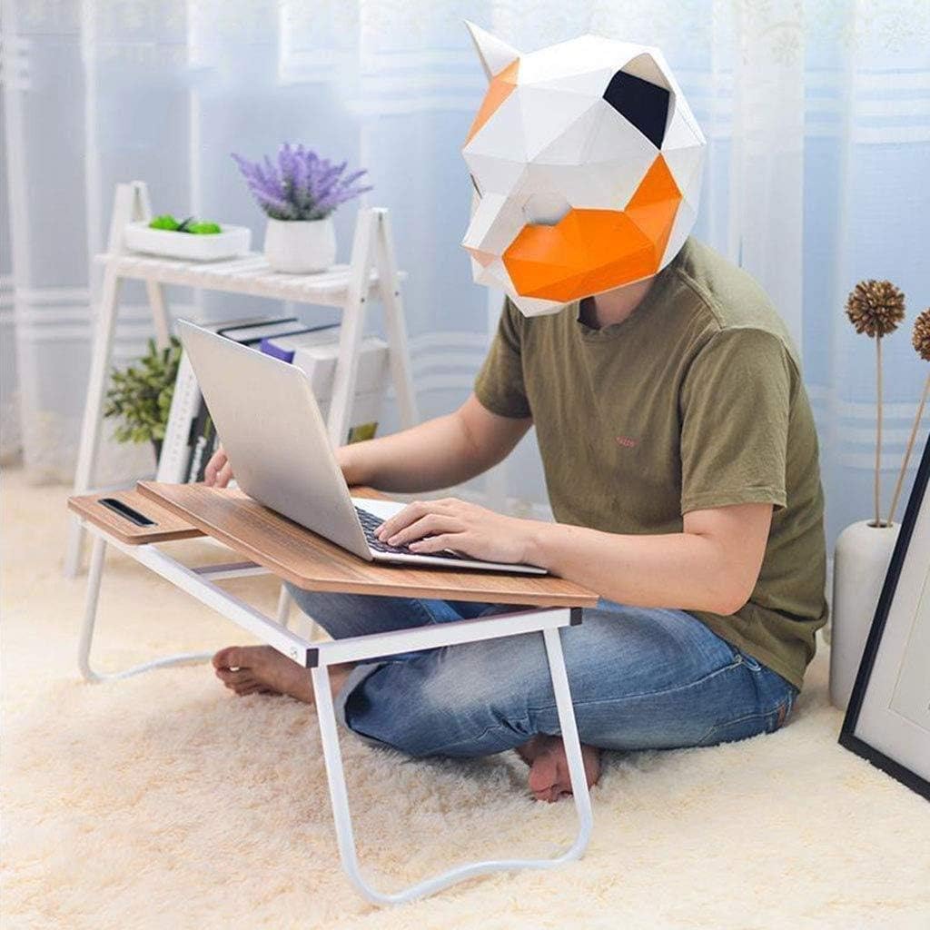 Computer Desk, Portable Laptop Desk, Reading Rack, Desk, Laptop Desk, Foldable, Wood Color