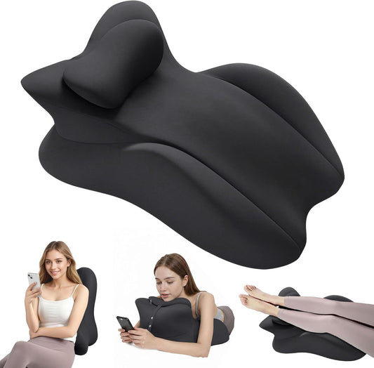 LiveGo Memory Foam Wedge Pillow, Multi-Position Support Pillow for Adults, Ergonomic Prone Pillows with Removable Cover for Sleeping, Reading, Acid Reflux, Back,Neck, Legs Elevation