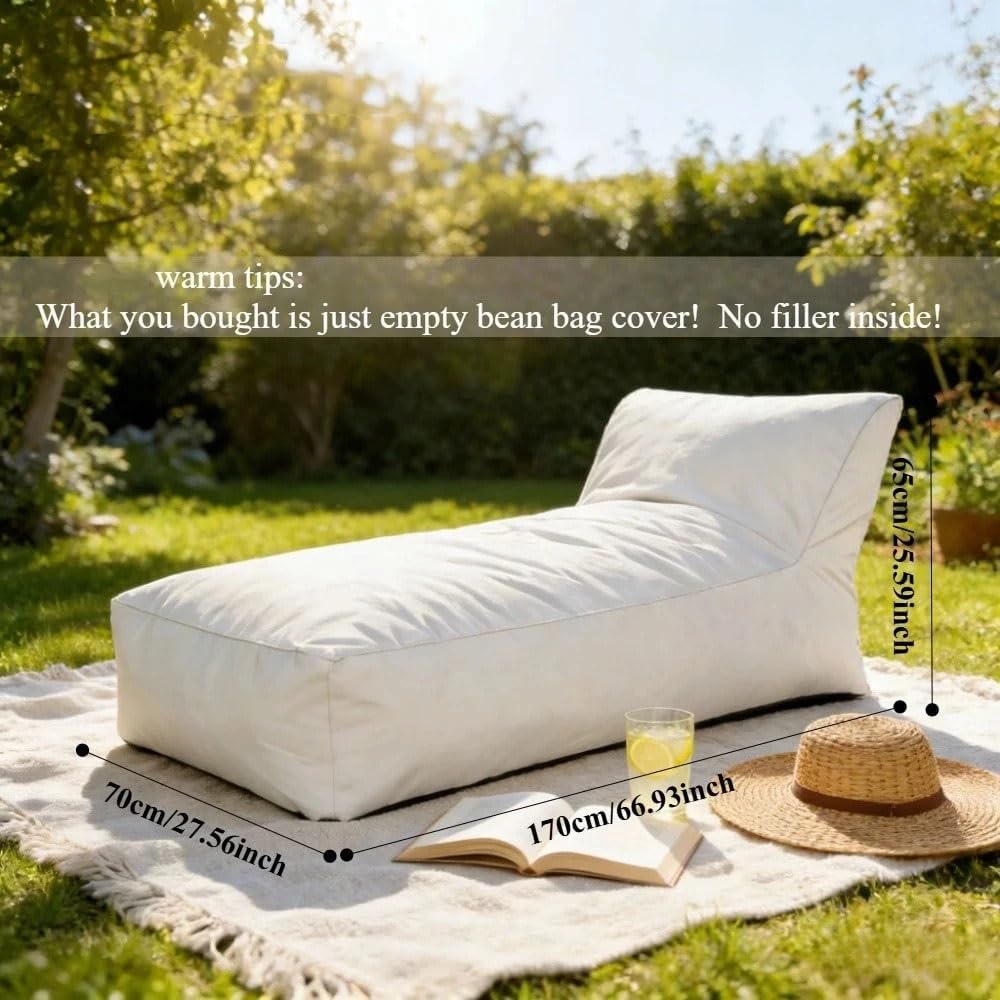 Waterproof Bean Bag Chair Cover（No Fillers） Outdoor Oxford Bean Bag Garden Beach Swimming Pool Floating Beanbag Pouf Chair Oxford Lounger Cover Swim Pool Float Sofa Bed Pouf(Navy Blue)