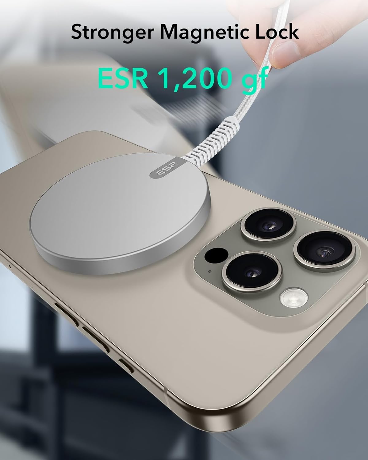 ESR for Magsafe Charger, 15W Wireless Charger, Wireless Charging Pad for iPhone 15/14/13/12, AirPods 4/3/Pro/Pro 2, Galaxy S25, Strong Magnetic Charging Pad with Type-C Cable, Silver
