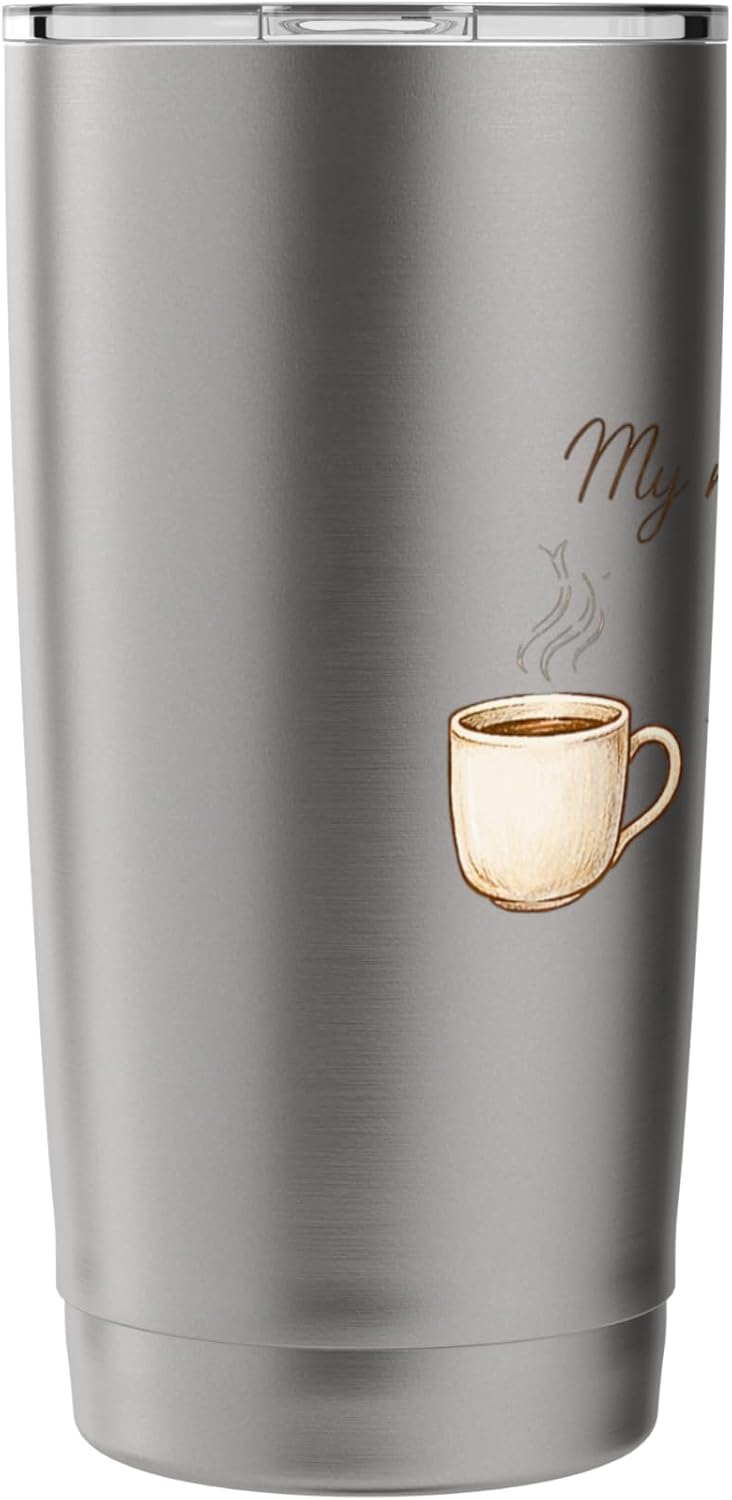 My Needs Are Simple Coffee Dogs Books Floral Aesthetic Stainless Steel Insulated Tumbler