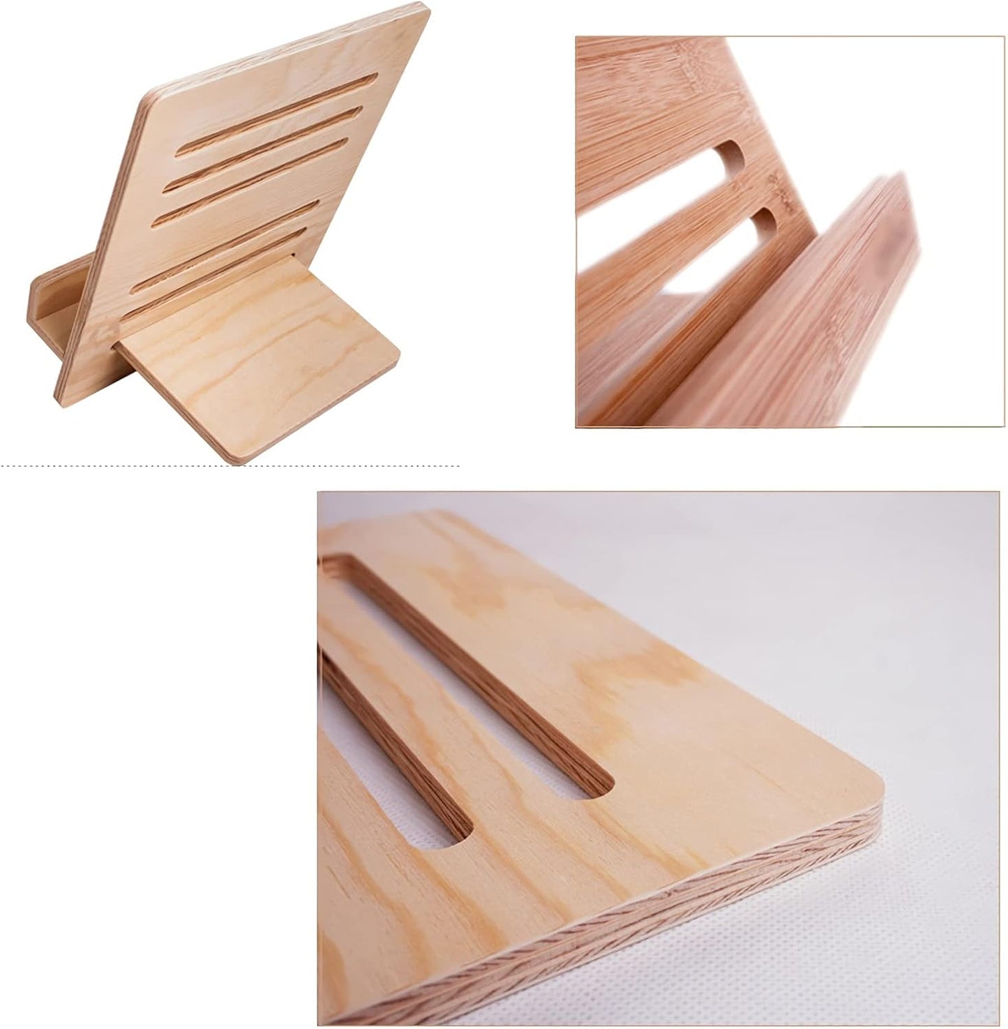 Book Stand Book Stand with Adjustable Height and Angle Groove Desk Book Holder Cookbook Stand Document Holder for Tablet Rest Stand