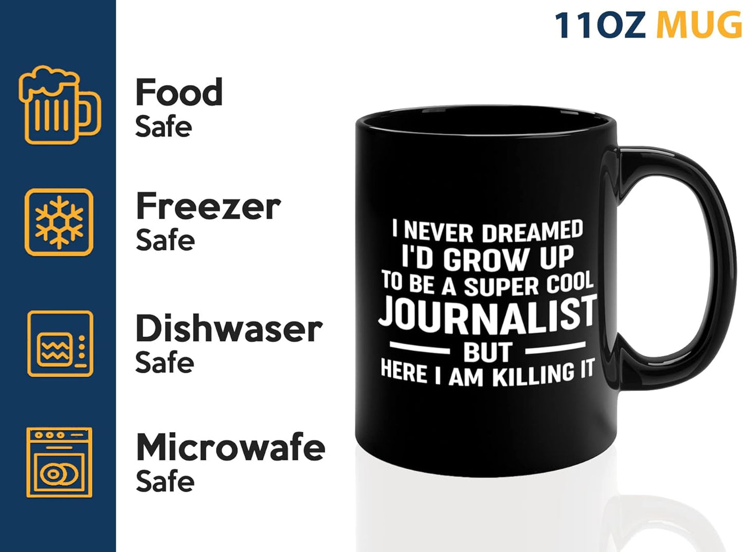 Journalist Coffee Mug 11oz Black -Sup C Journalist - Reading Lover Book Club Gift Author Appreciation Writer Journalism Novelist Scriptwriter