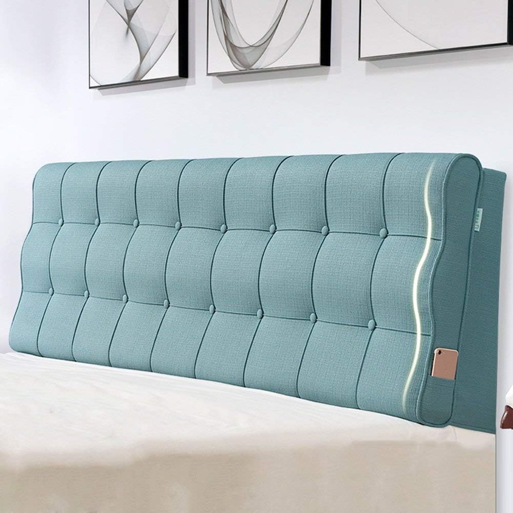 Headboard Bedside Cushion Pads Cloth Art Soft Case Large Back Breathable Do Not Collapse, with Headboard/No Headboard, 6 Colors, 5 Sizes (Color : 5#-with headboard, Size : 120CM)