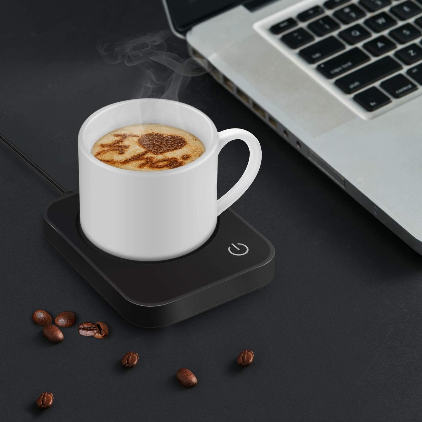 Coffee Mug Warmer, Smart Cup Warmer for Desk, 3 Temperature Control & Auto Shut Off, Electric Cup Warmer for Heating Milk,Tea,Beverage,Candle (Black-No Mug)