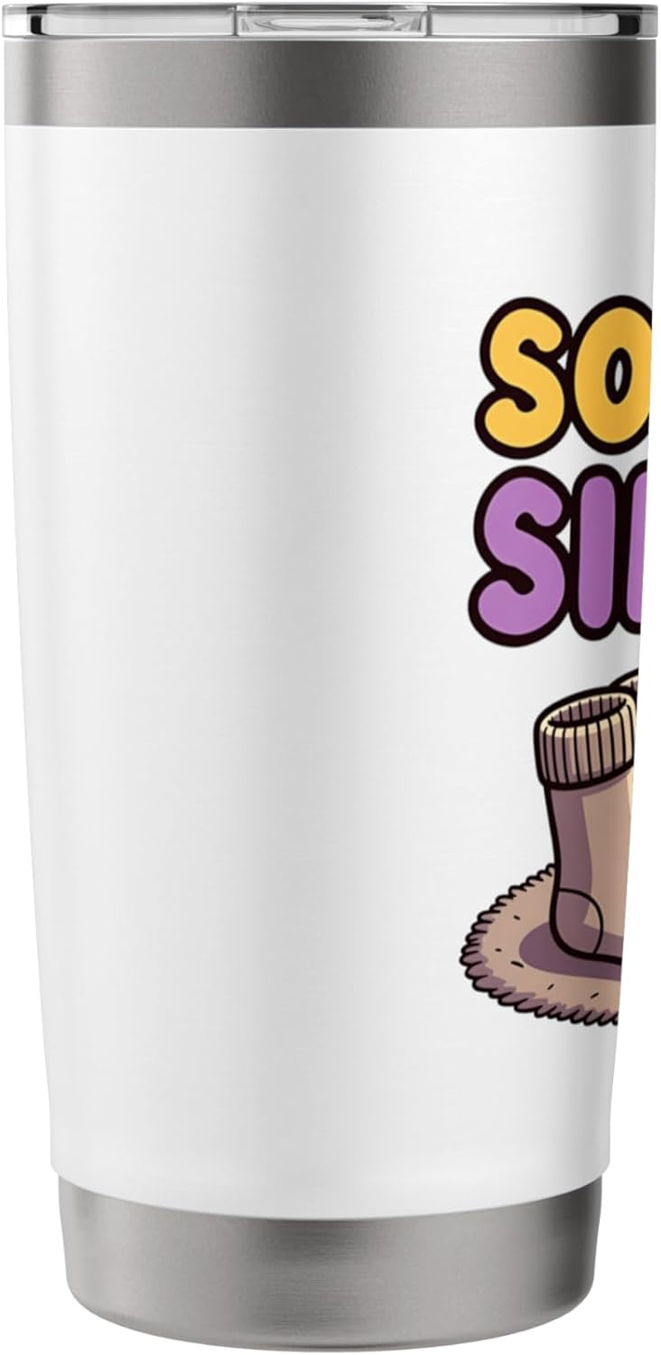 Socks and Silence Cozy Introvert Relax Design Stainless Steel Insulated Tumbler