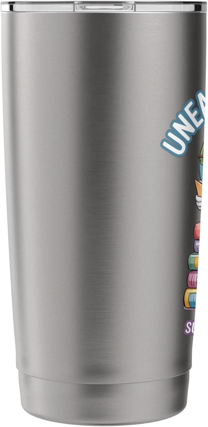 Unearth A Story Globe Reader Stainless Steel Insulated Tumbler