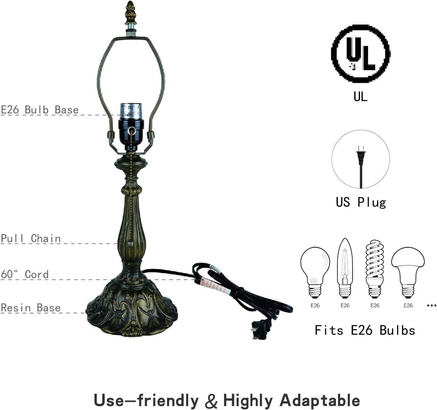 Tiffany Style Stained Glass Table Lamp 12-inch Dia Natural Green Leaf Design Lampshade Nightstand Light for Bedroom Dining Dorm Living Hallway Cottage Office Cafe Ceremony Housewarming Gift