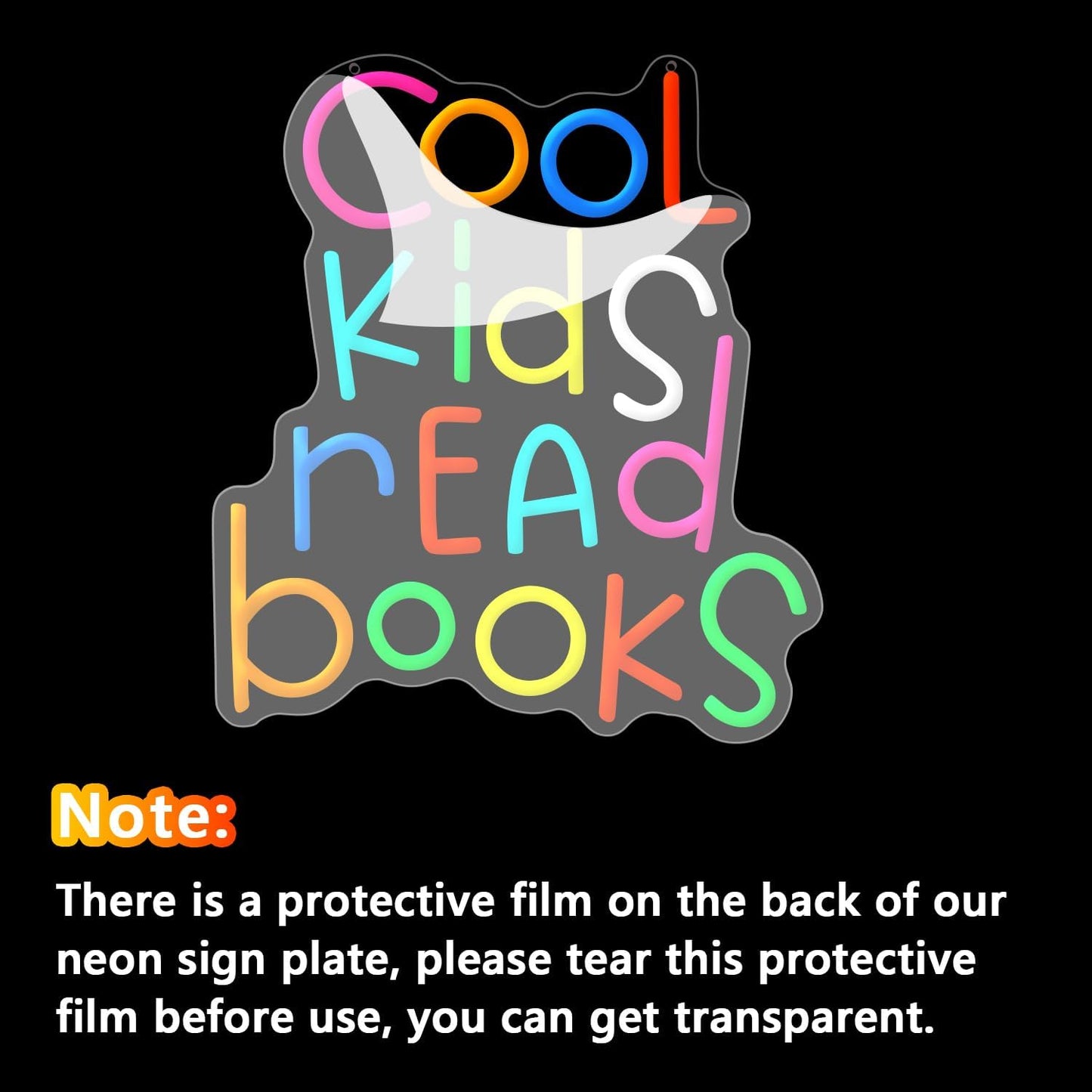 Cool Kids Read Books Neon Sign,Neon Sign for Classroom,LED Reading Neon Light for Kids Room,Classroom Decor,Library,Book Week Decor,Educational Colorful Wall Sign for Boys Girls Reading Corner
