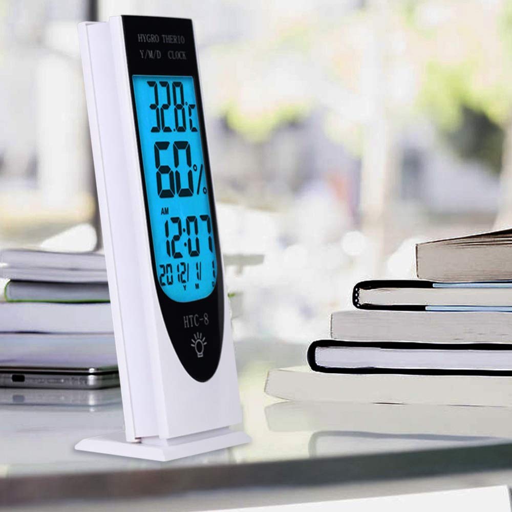 High Accuracy Digital LCD Hygrometer Humidity Thermometer Temperature Meter Clock