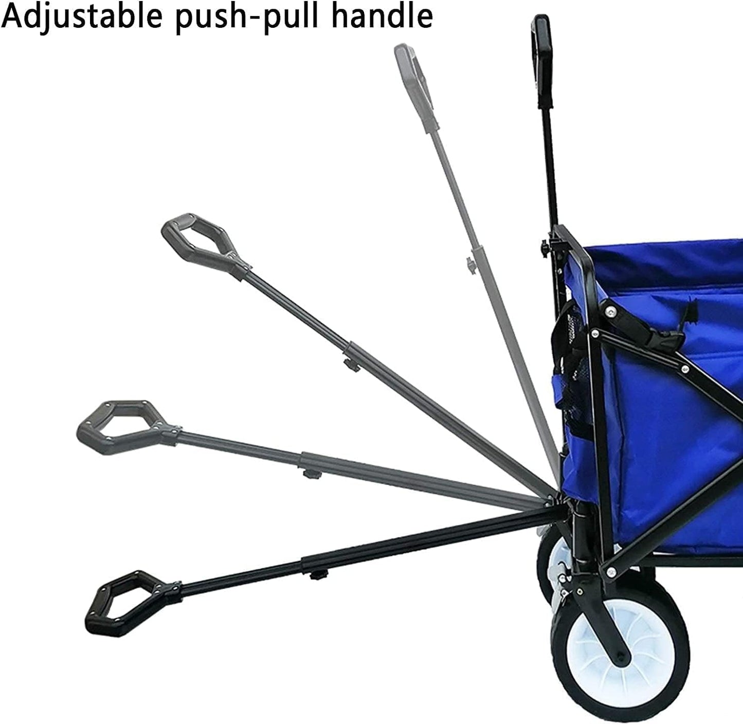 Beach Trolley Fishing Trolley with Putter Foldable Garden Utility Vehicle Large Capacity Heavy Trailer Convenient and l Bearing 100kg/220lbs (Color : Style 1)