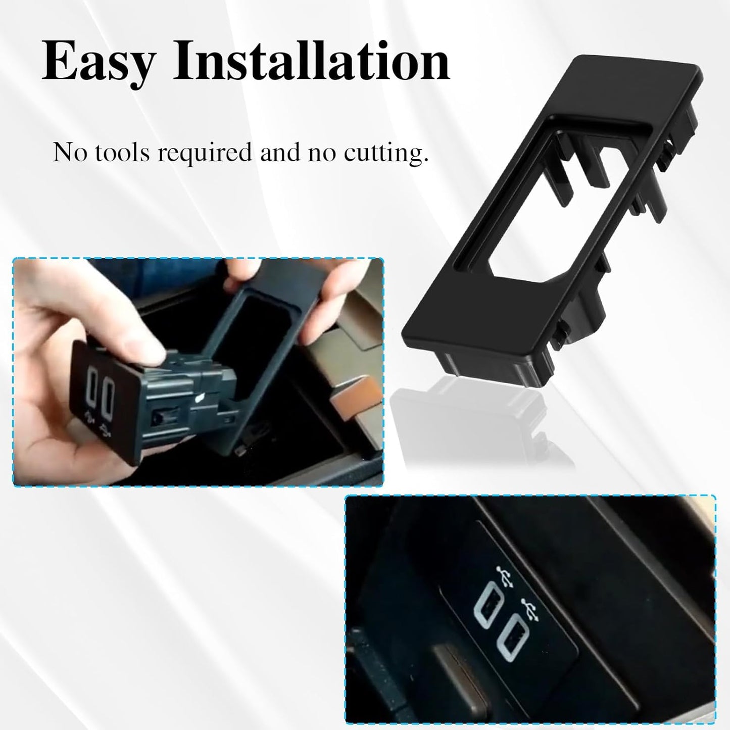 Sync 3 Medium Box Hub Carplay USB Interface Module Adapter Cover Compatible with Ford Explorer F150 Edge Flex Fusion, Lincoln MKX MKT MKS MKZ MKC Replace#:HC3Z-19A387-B HU5Z-19A387-A