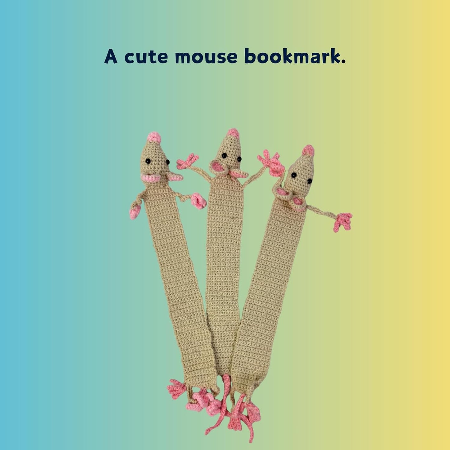 ‌Sunoutdeeal 3D Hand-Crochet Animal Bookmarks Featuring Charming Personalized Designs, These Adorable Bookmarks Make Quirky Reading Companions.Gifts for Book Enthusiasts,Birthday,Book Club Members(ls)