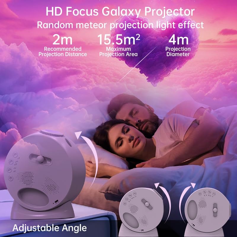 Galaxy Projector, Planetarium Star Projector,Bedroom Night Light and Timer,with White Noise,4K Replaceable 13 HD Galaxy Discs,for Space Projector for Kids Adults Bedroom Decor Birthday Gifts