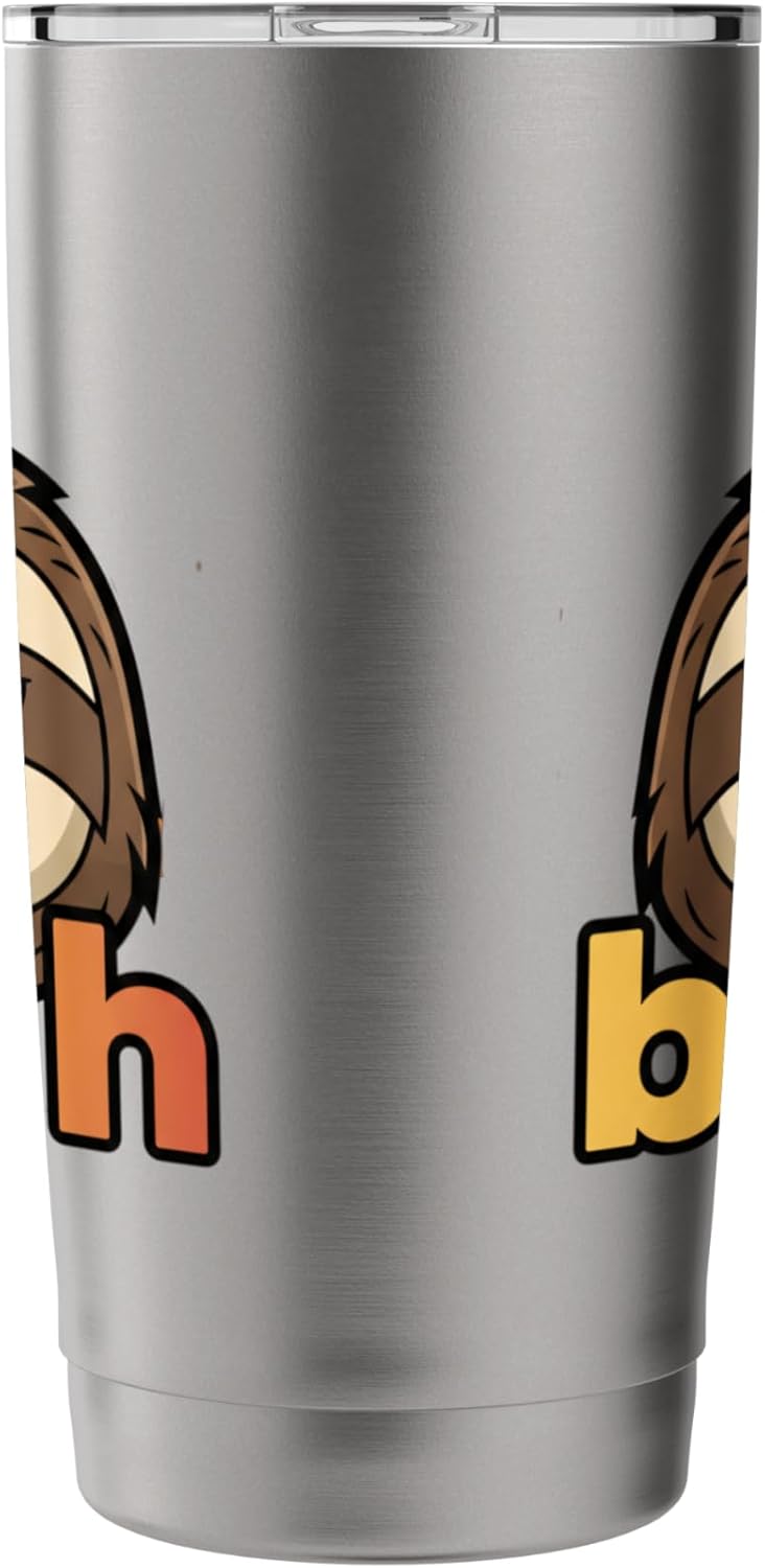Bruh Sloth Kids Funny Jungle Animal Sloth Cartoon Stainless Steel Insulated Tumbler