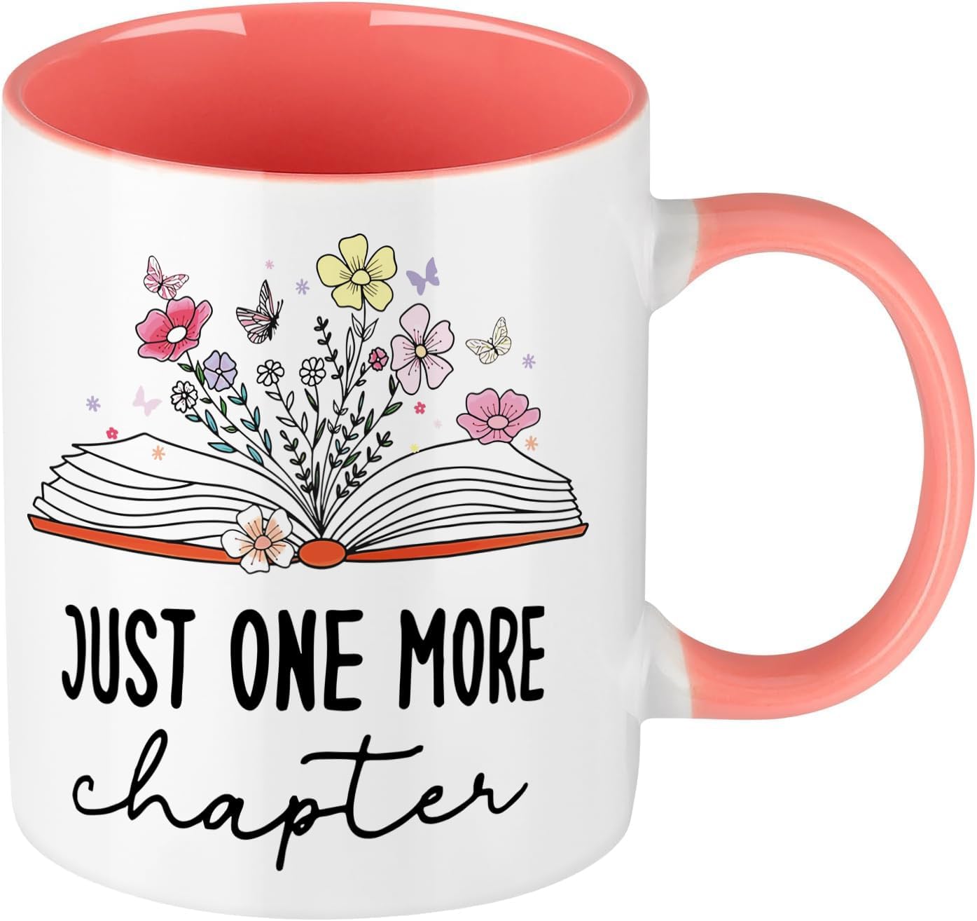 Book Lovers Gifts - Just One More Chapter Mug, Birthday Gifts for Women, Librarian Mug