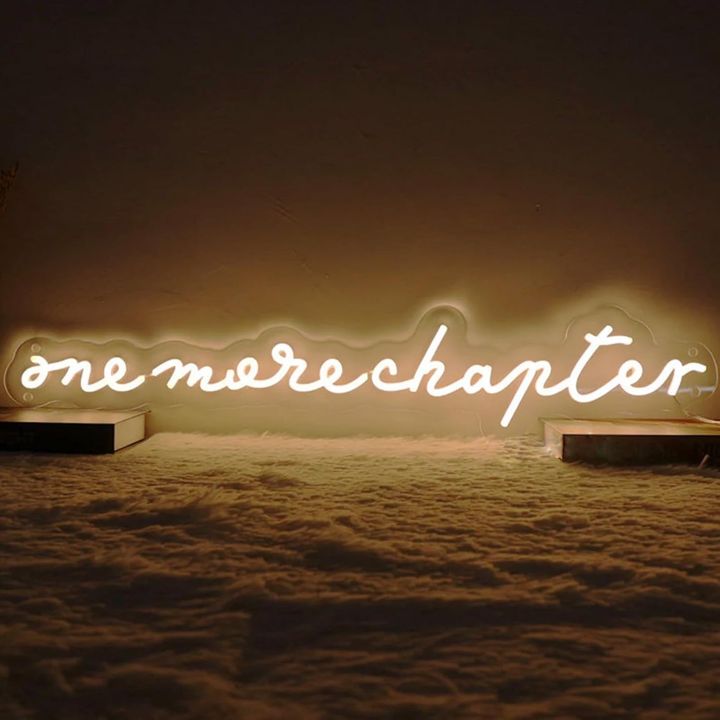 One More Chapter Neon Sign 30 inches LED Library Neon Lights Letter Signs Wall Art Decor for Classroom Library Home Bedroom Coffee Decoration