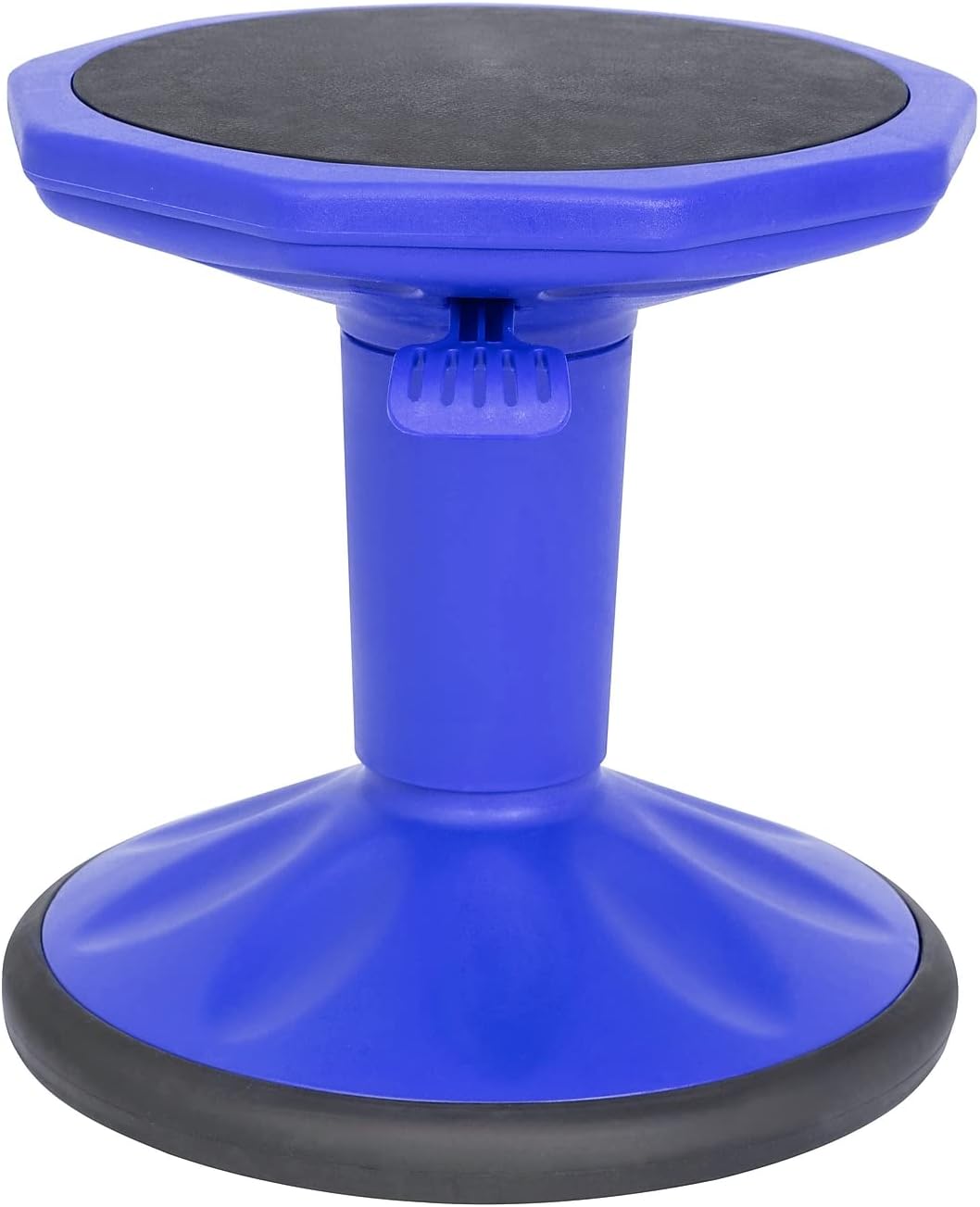 Flash Furniture Carter Adjustable Height Active Learning Stool for Classrooms, Backless Wobble Stool with 360-Degree Swivel, 14" - 18" H, Blue