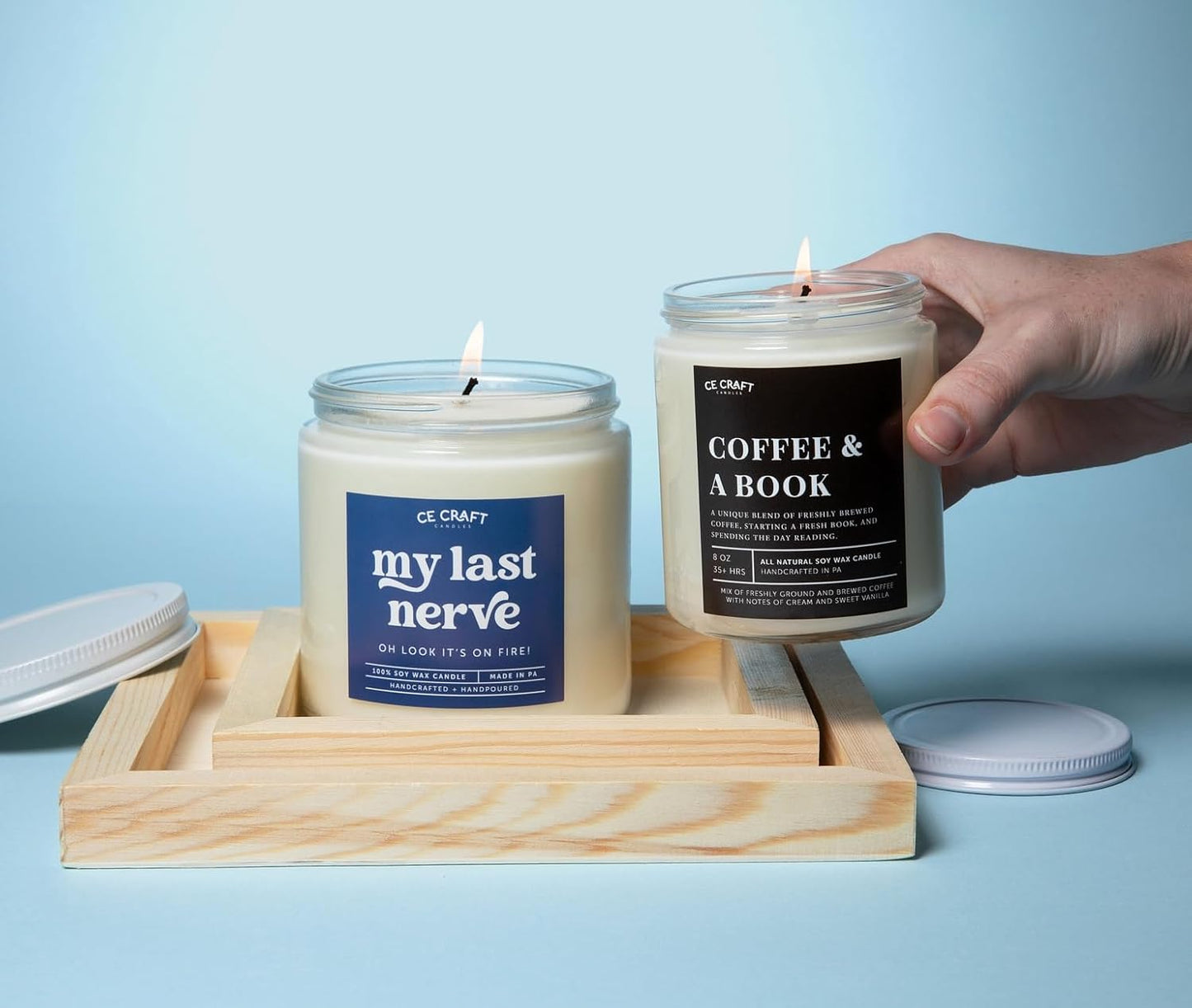 CE Craft Book Themed Scented Candle - Gift for Her, Library Book Lovers' Reading Candle, Bookish Scents for Bibliophiles (Cassian)