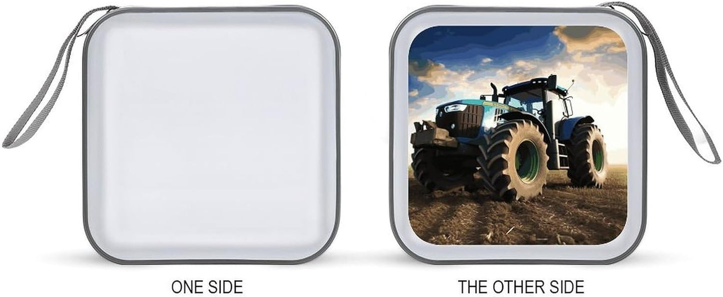 Farm Tractor CD Case 40 Capacity Case Zipper CD Collection Bag with Handles Cover DVD Storage Hard Plastic DVD Disc Cases Storage Binder for Car Home Office Travel