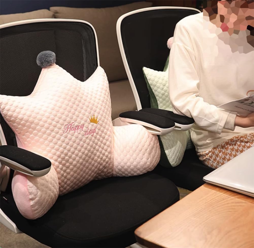Tingting's Dream Ice Silk Office Lumbar Support Pillow Game Chairs Waist Cushion Soft Bed Rest Reading Pillow Sofa Lumbar Back Cushion (Gray, 60×45CM/23.6"×17.7")