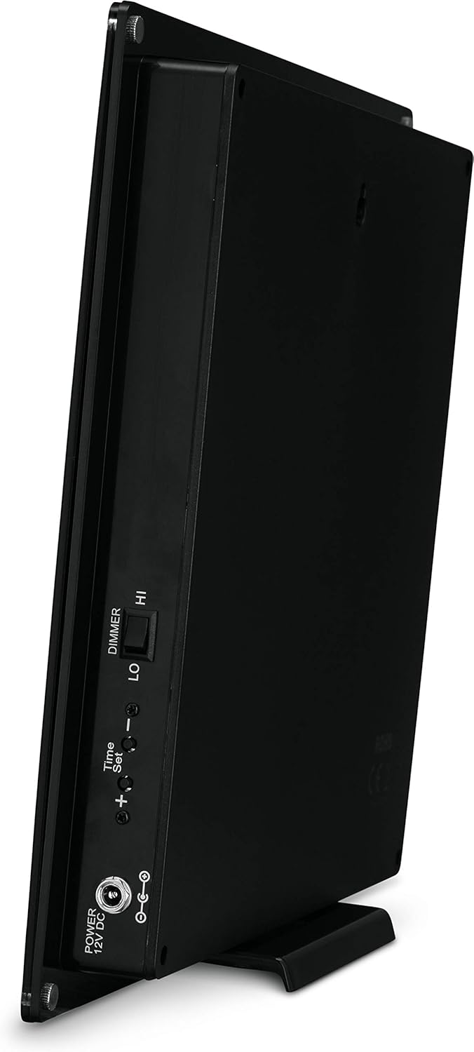Tech Tools LED Word Clock - Displays Time as Text - Powered by AC Adapter (12" x 12")