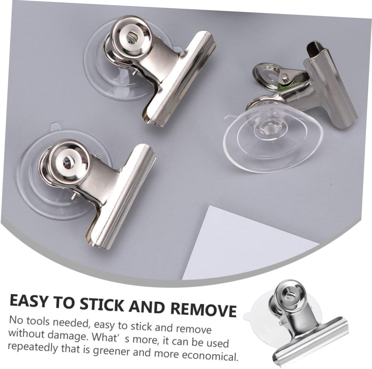PRETYZOOM 5pcs Stainless Steel Suction Cup Hooks for Glass Window Non-Slip No Tools Needed for Kitchen Bathroom Laundry